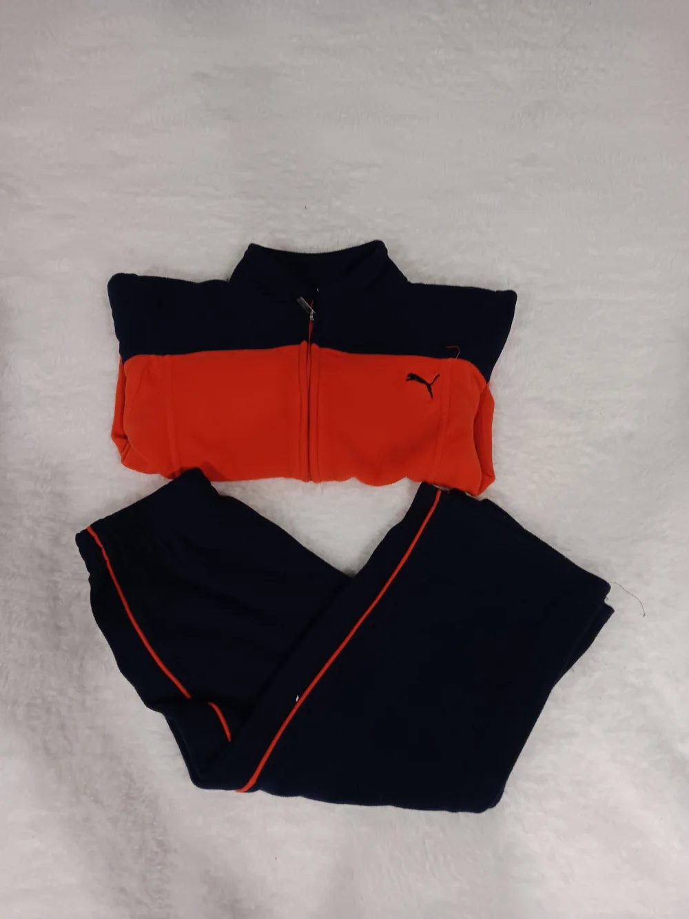 PUMA Kids Orange and Black Track Jacket & Pants Set